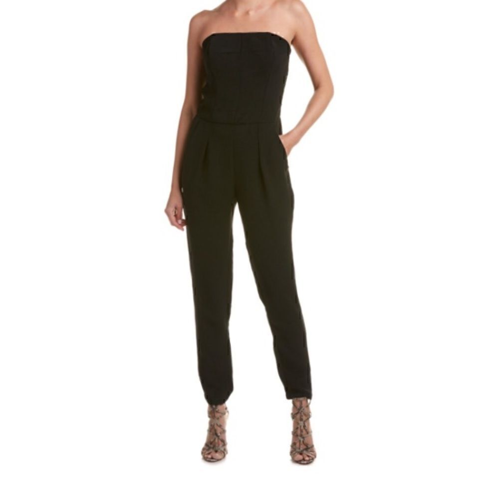 HYPR Black Pleated Jumpsuit
